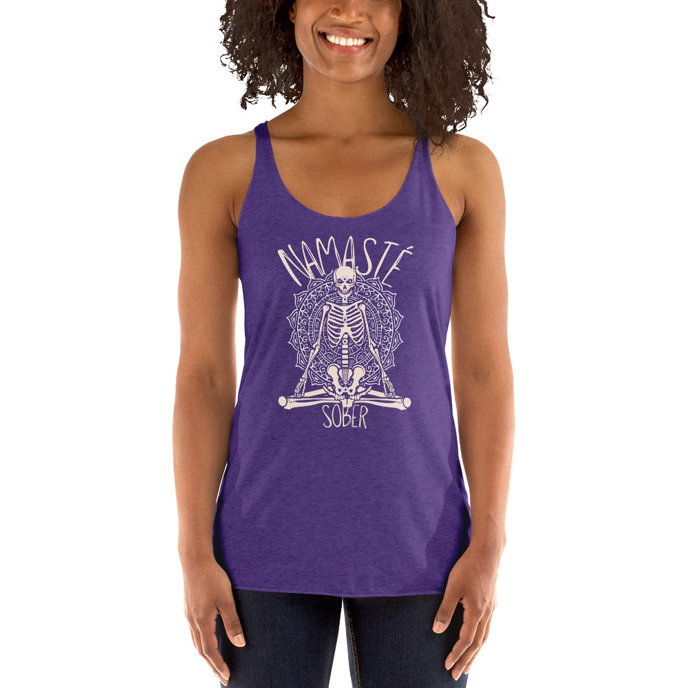 Namaste Sober Skeleton - Women's Racerback Tank