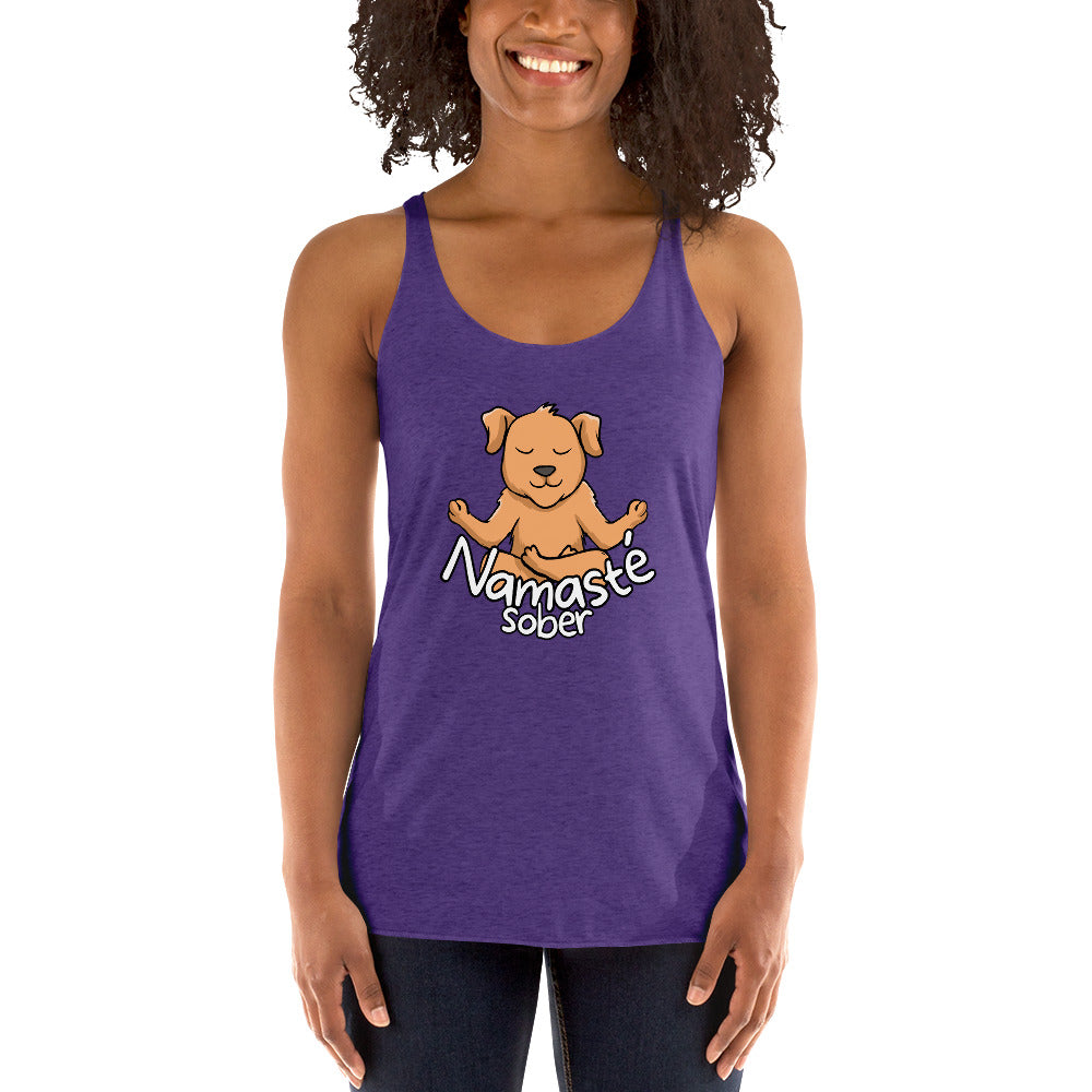 Namaste Sober Dog - Women's Racerback Tank