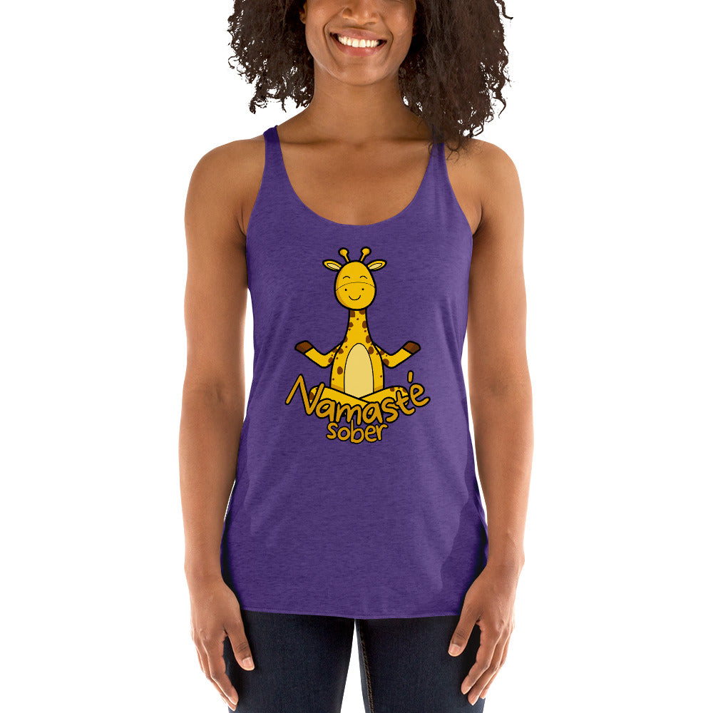 Namaste Sober Giraffe - Women's Racerback Tank