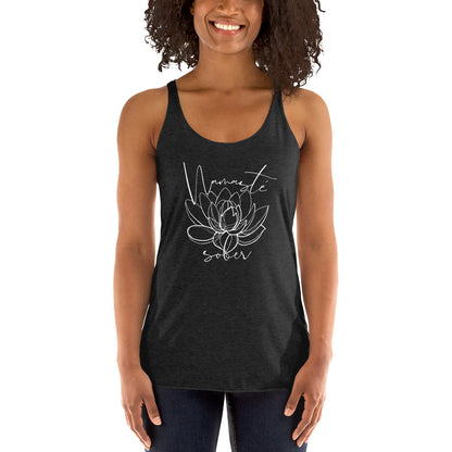 Namaste Sober Lotus - Women's Racerback Tank