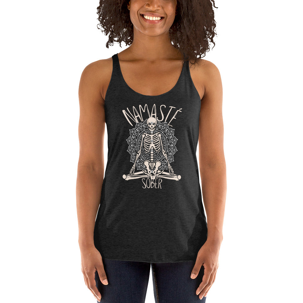 Namaste Sober Skeleton - Women's Racerback Tank