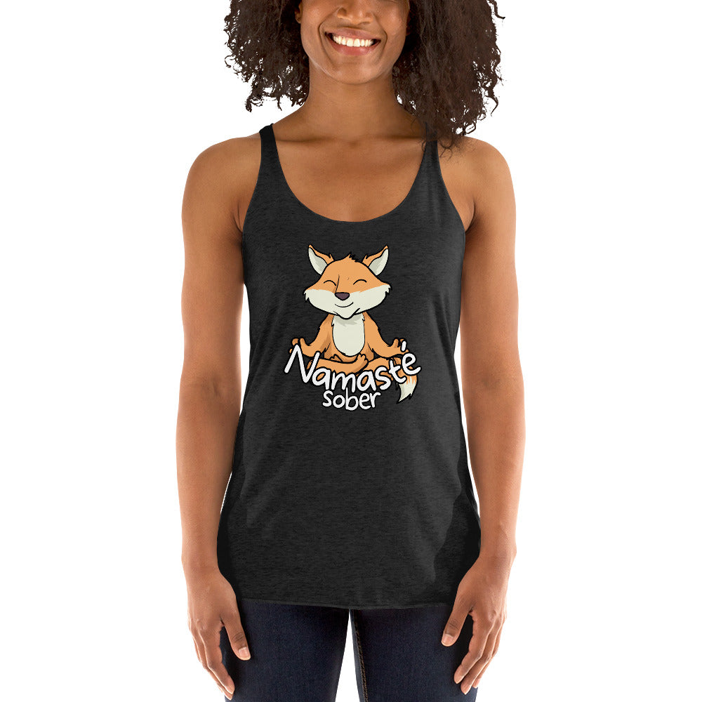 Namaste Sober Fox - Women's Racerback Tank