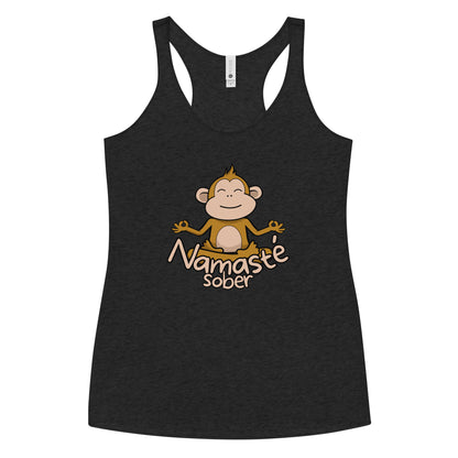 Namaste Sober Monkey - Women's Racerback Tank