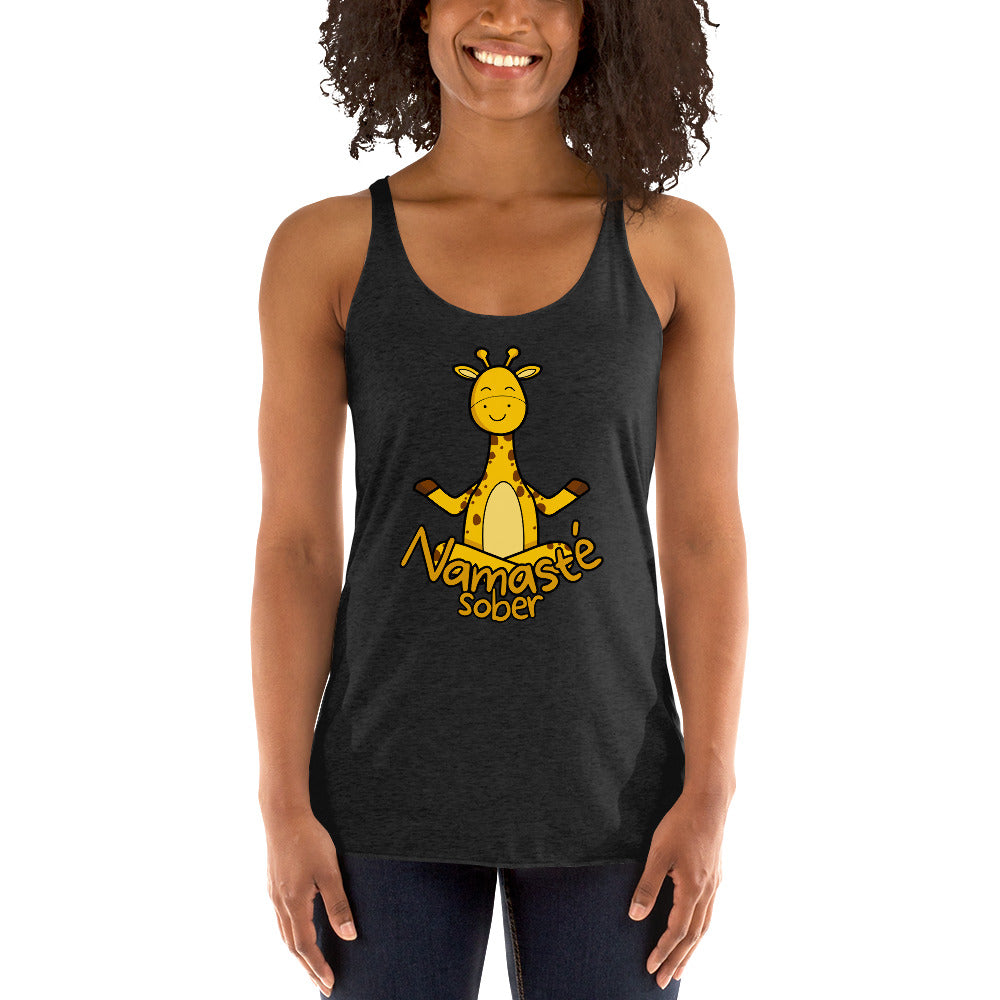 Namaste Sober Giraffe - Women's Racerback Tank