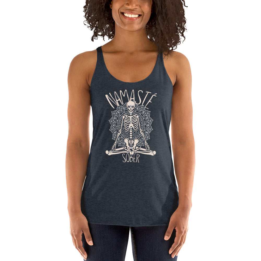 Namaste Sober Skeleton - Women's Racerback Tank