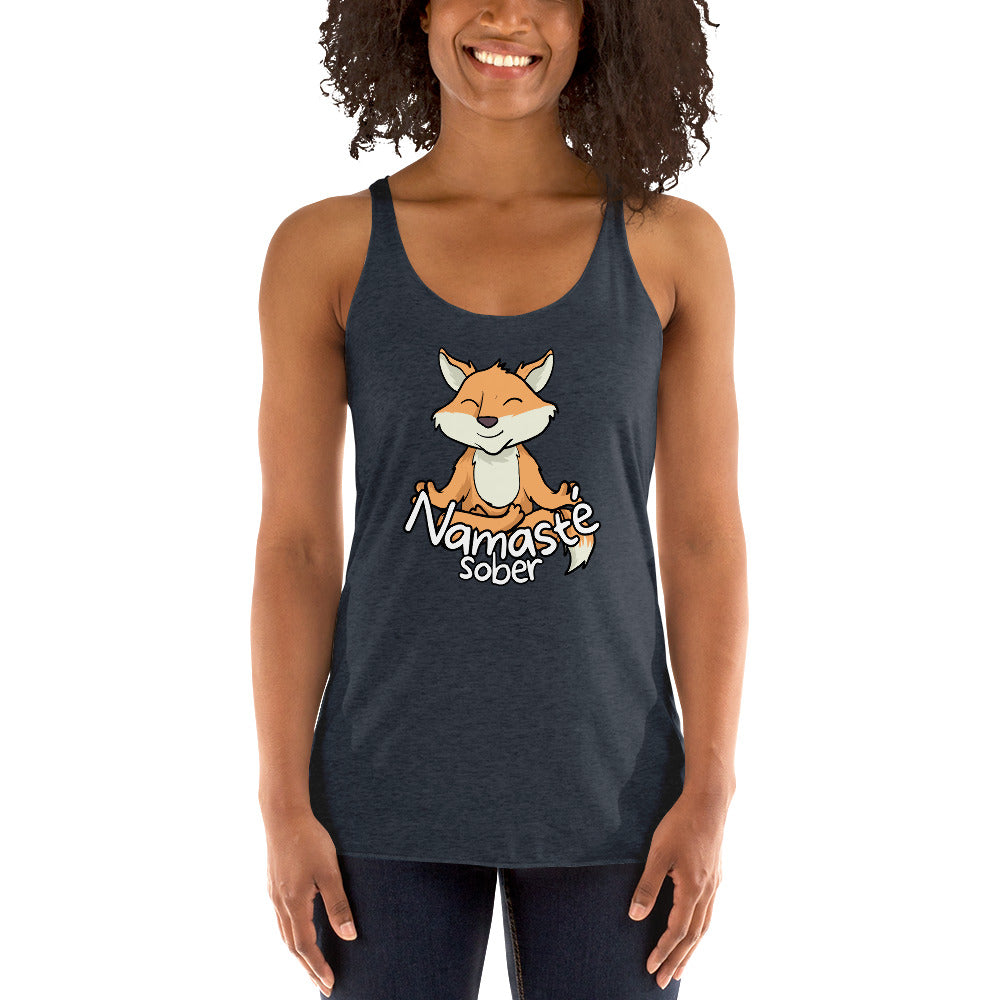 Namaste Sober Fox - Women's Racerback Tank