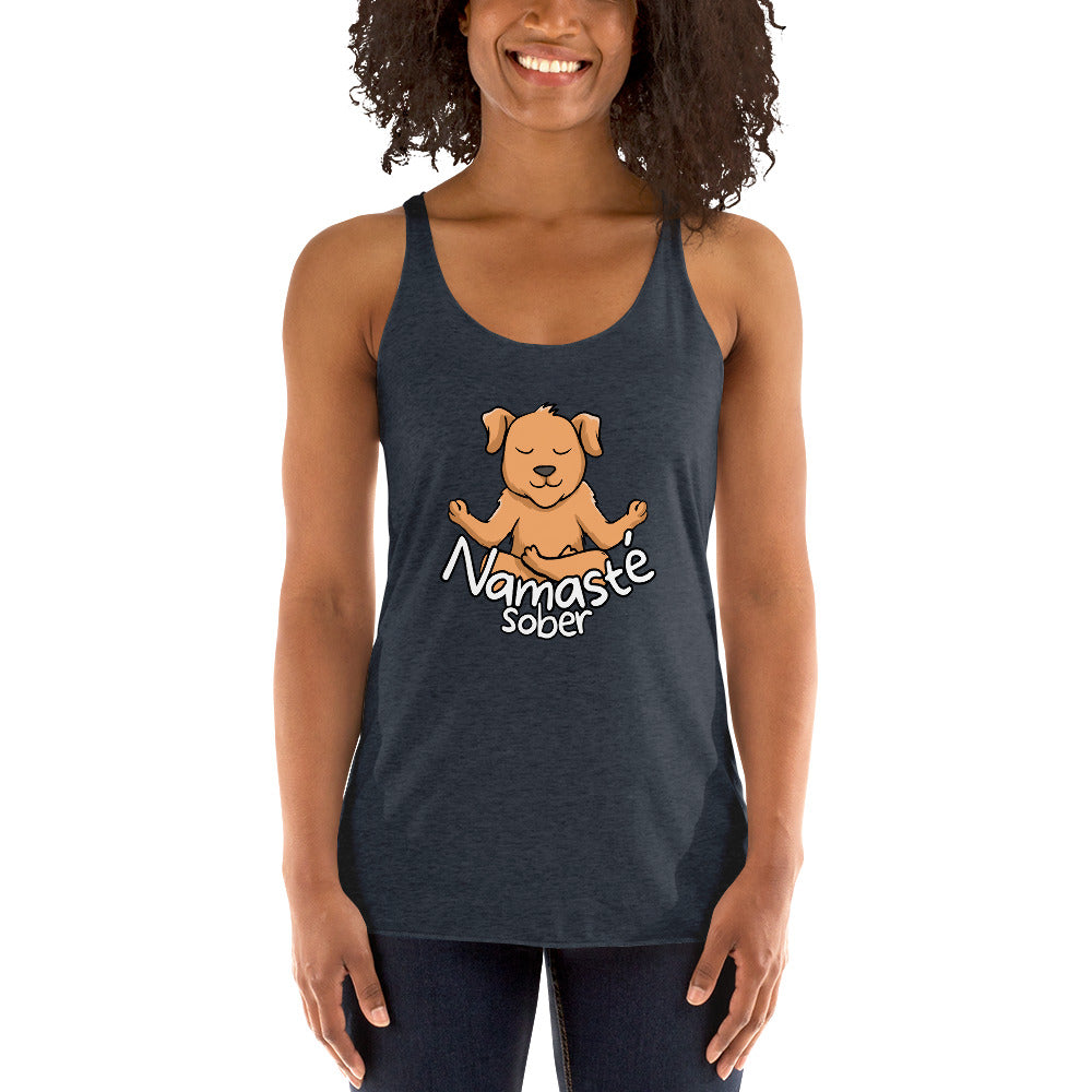 Namaste Sober Dog - Women's Racerback Tank