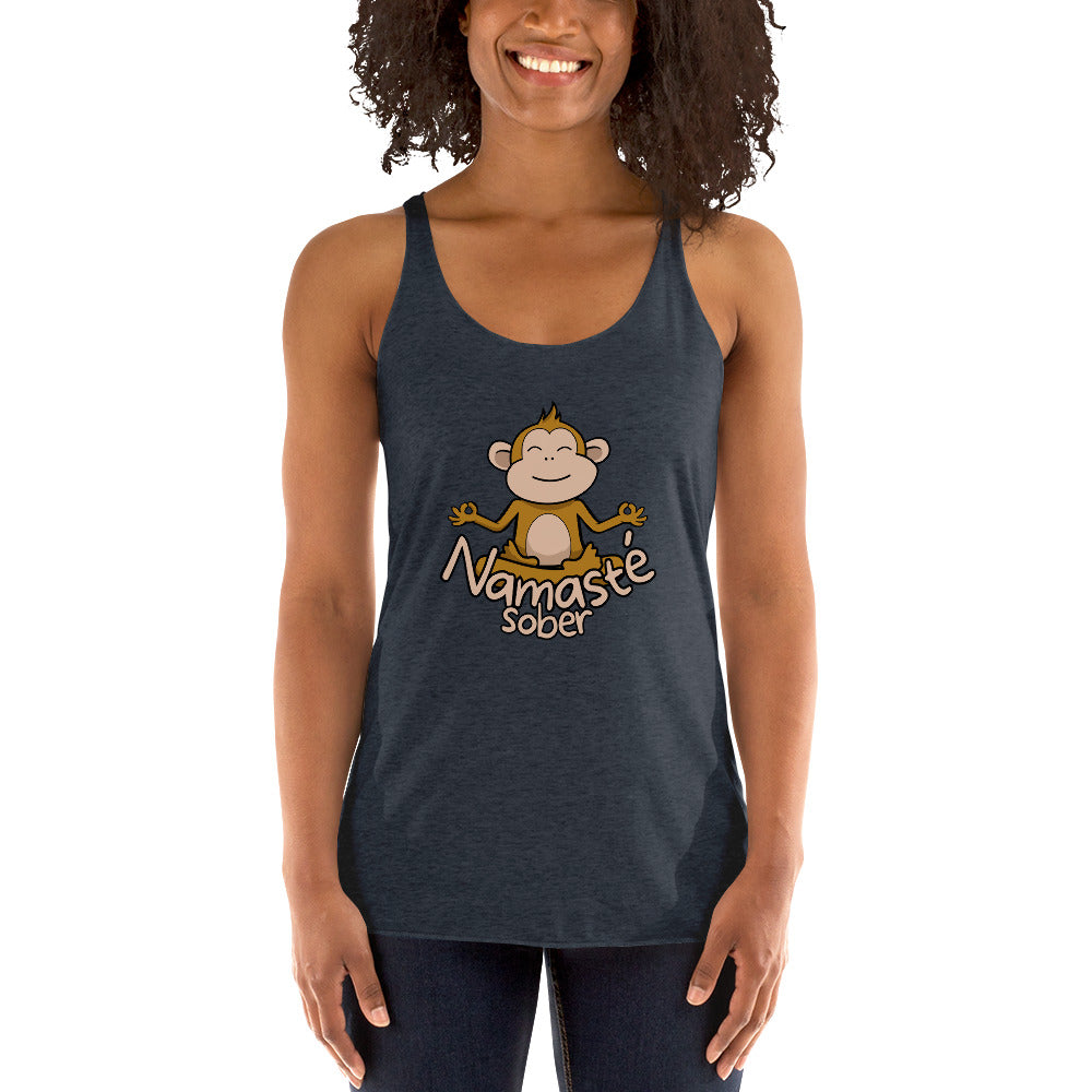 Namaste Sober Monkey - Women's Racerback Tank