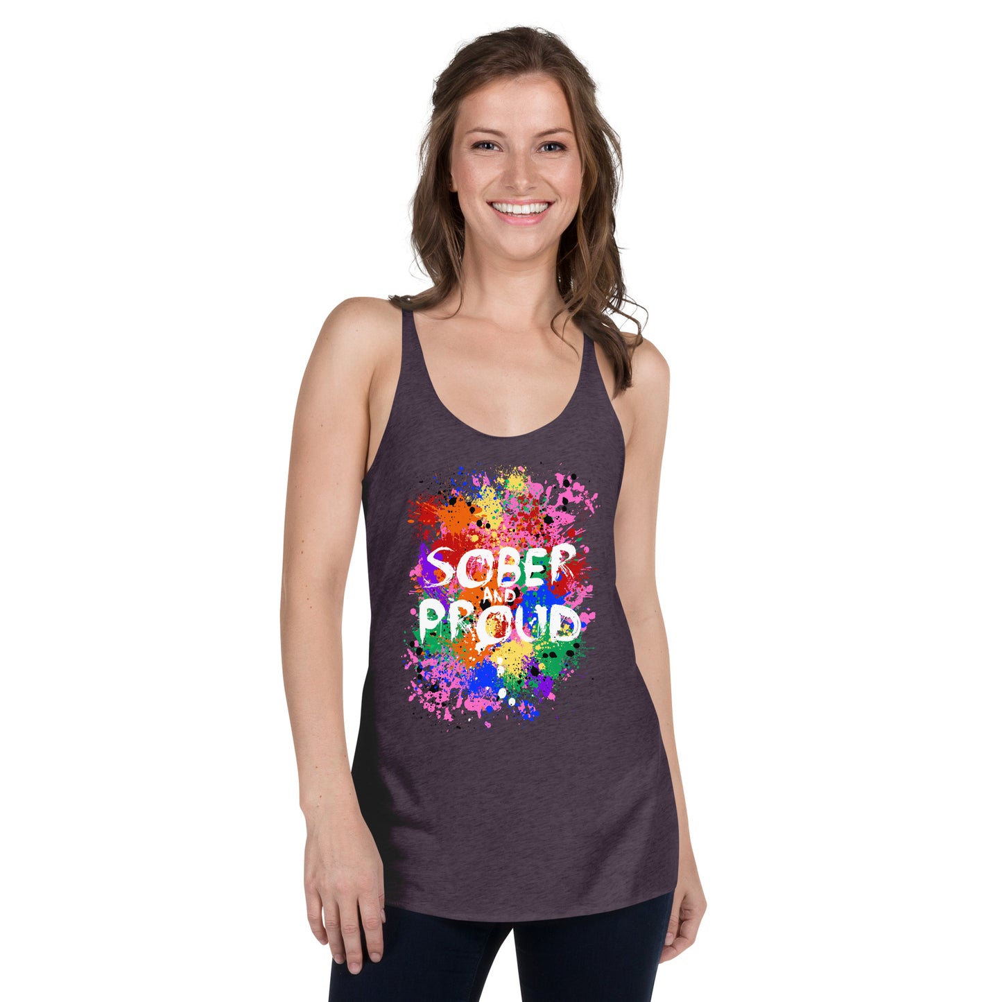 Sober and Proud - Women's Racerback Tank