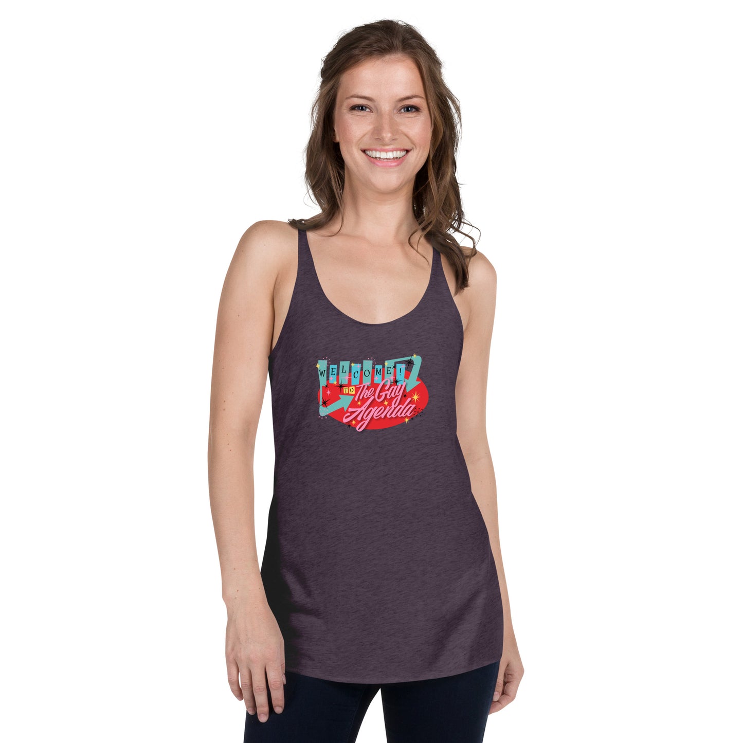 Welcome To The Gay Agenda - Women's Racerback Tank