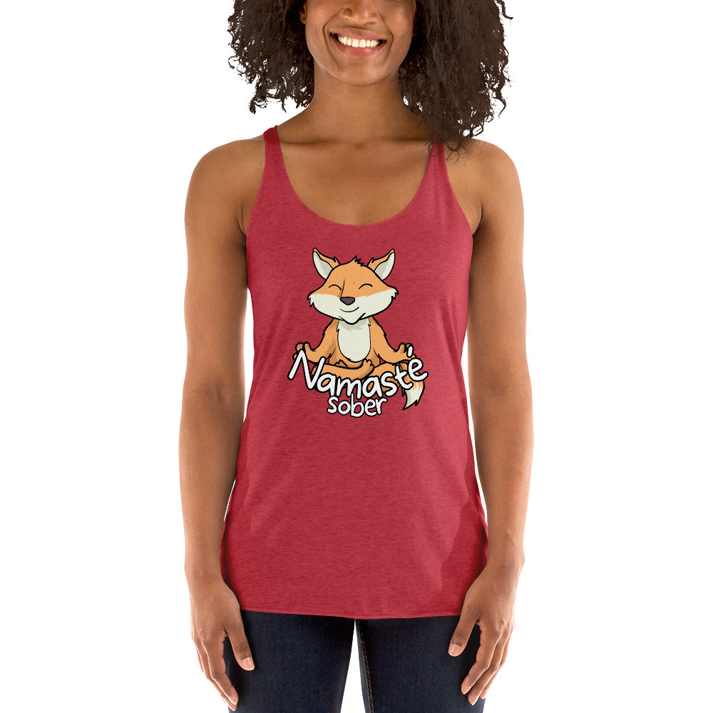 Namaste Sober Fox - Women's Racerback Tank