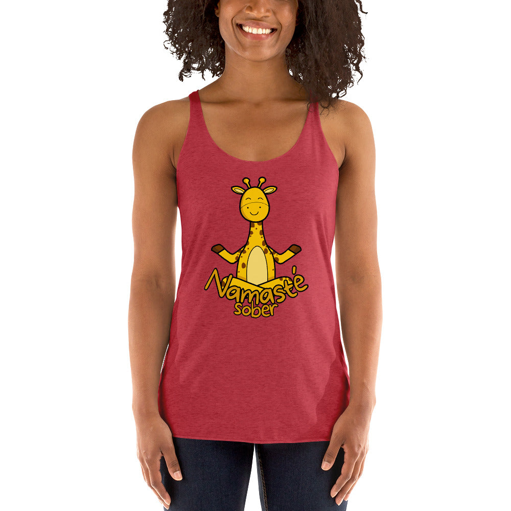 Namaste Sober Giraffe - Women's Racerback Tank