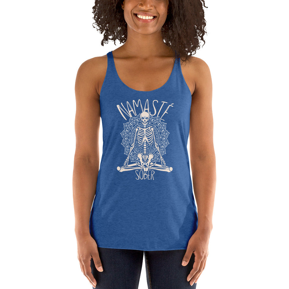 Namaste Sober Skeleton - Women's Racerback Tank