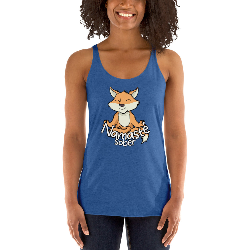 Namaste Sober Fox - Women's Racerback Tank