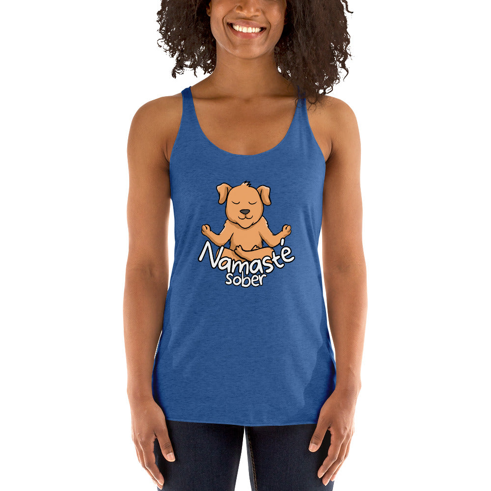 Namaste Sober Dog - Women's Racerback Tank