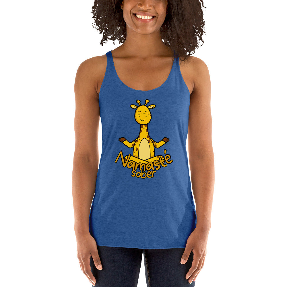 Namaste Sober Giraffe - Women's Racerback Tank