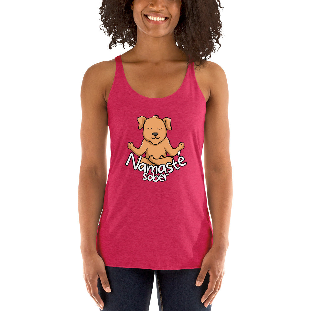 Namaste Sober Dog - Women's Racerback Tank