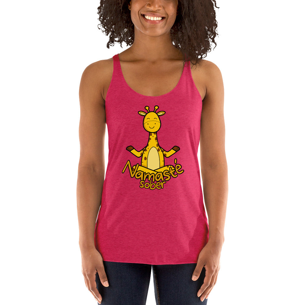 Namaste Sober Giraffe - Women's Racerback Tank