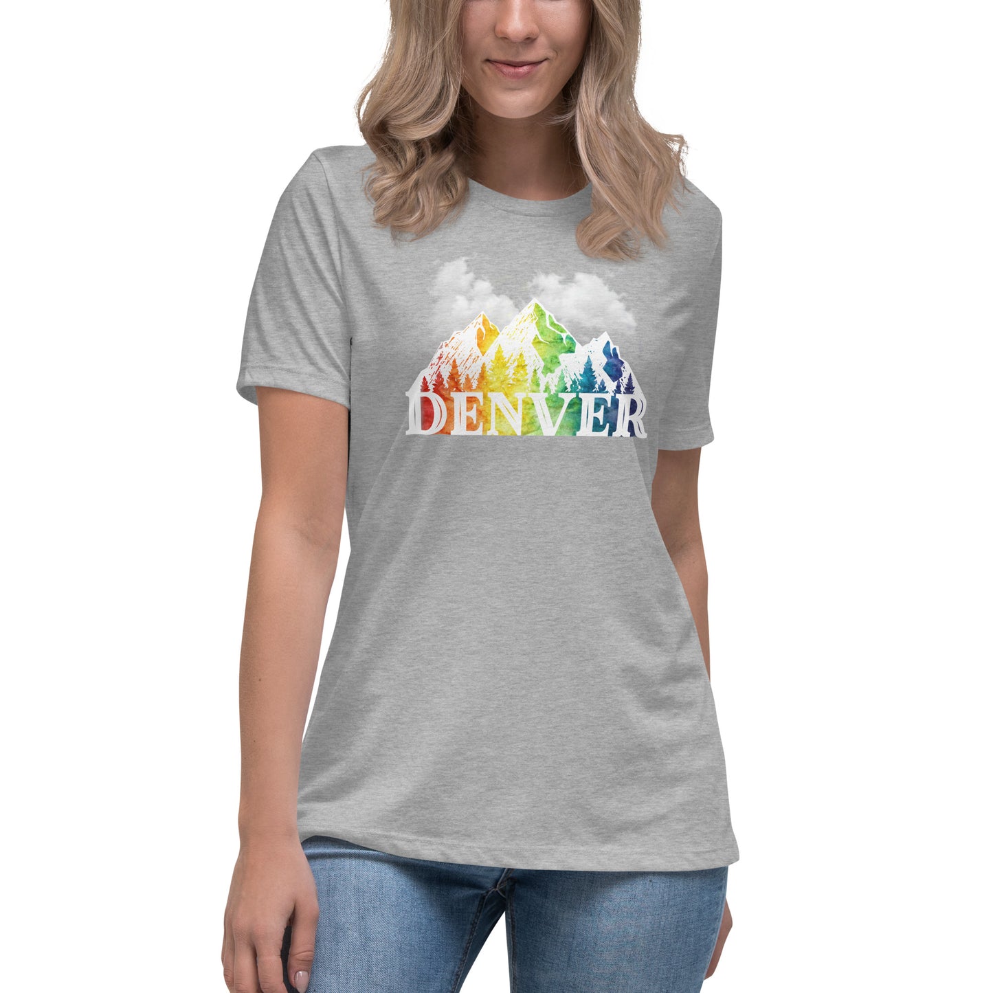 Denver Pride Mountains and Clouds - Women's Relaxed T-Shirt