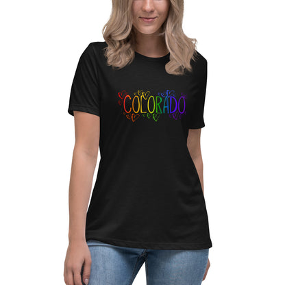 Colorado Pride and Hearts - Women's Relaxed T-Shirt