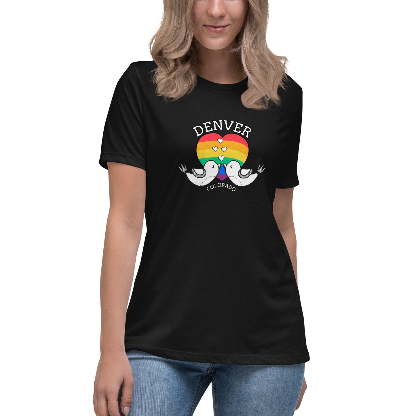 Denver Pride Love Birds - Women's Relaxed T-Shirt