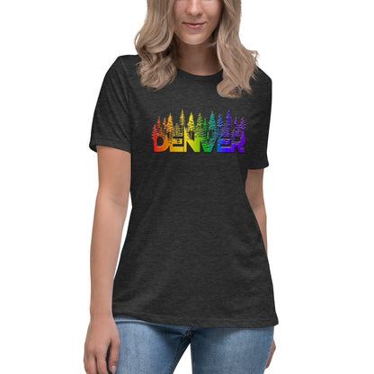 Denver Pride Rainbow Trees - Women's Relaxed T-Shirt