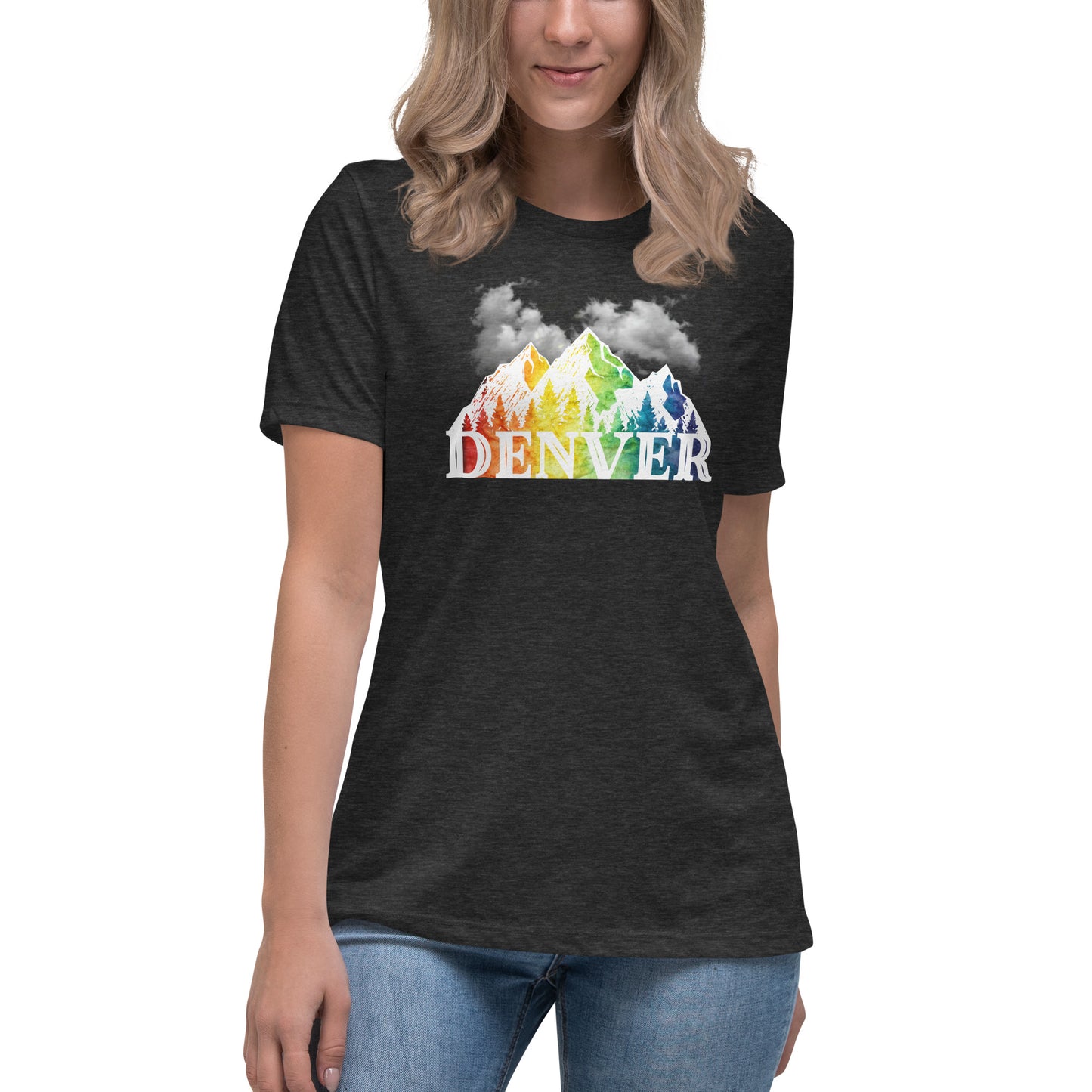 Denver Pride Mountains and Clouds - Women's Relaxed T-Shirt