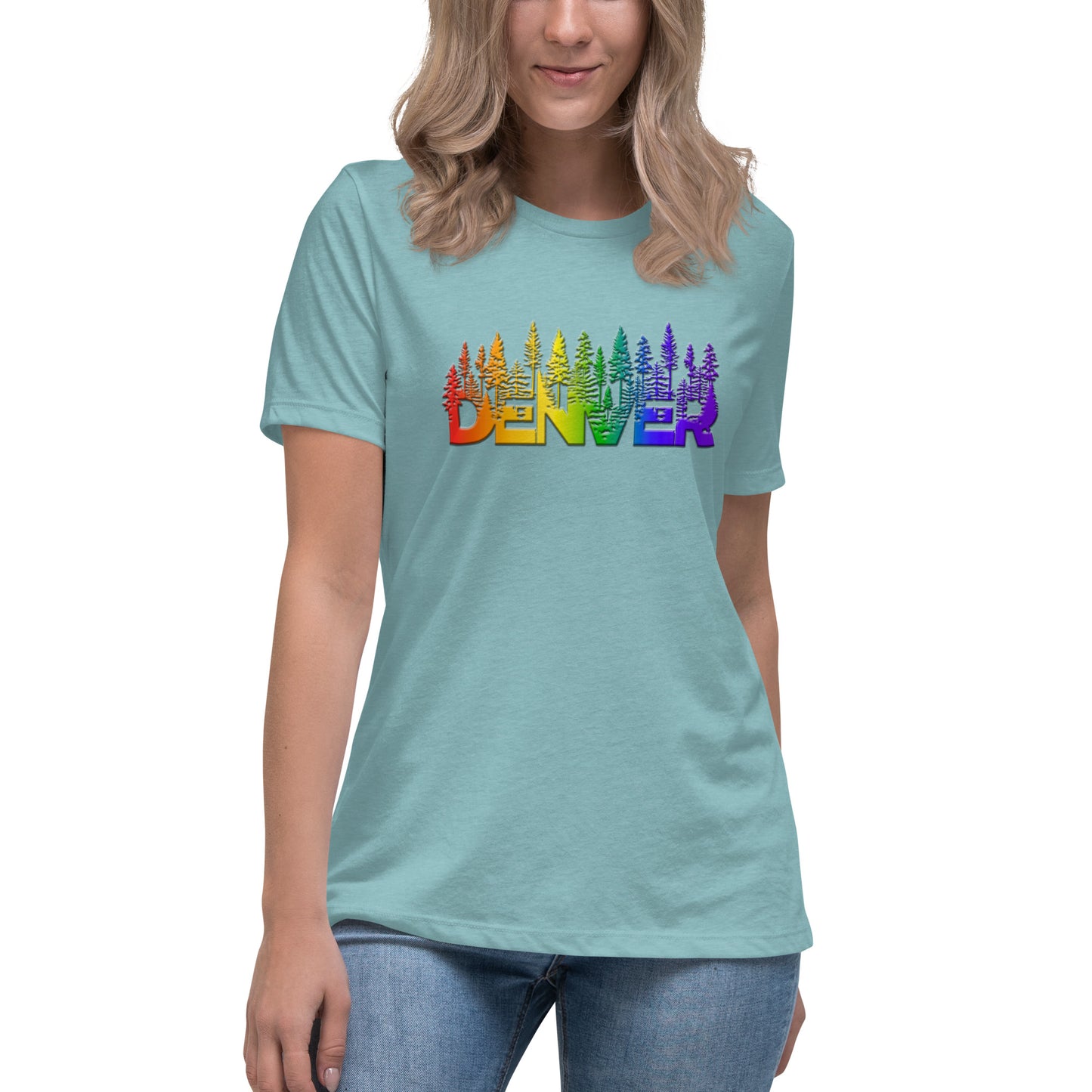 Denver Pride Rainbow Trees - Women's Relaxed T-Shirt