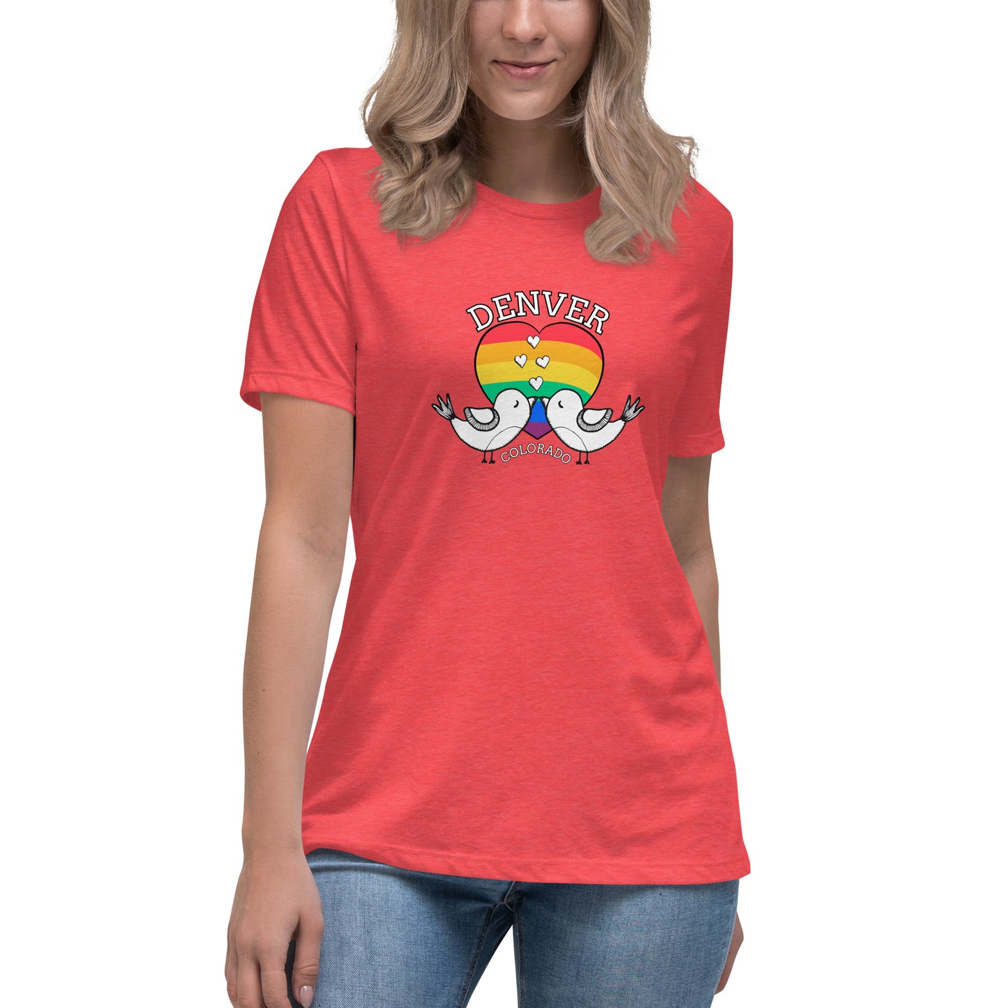 Denver Pride Love Birds - Women's Relaxed T-Shirt