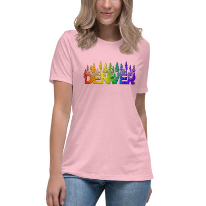 Denver Pride Rainbow Trees - Women's Relaxed T-Shirt