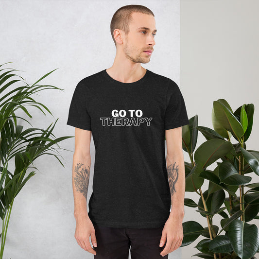 GO TO THERAPY -  crew neck  t-shirt