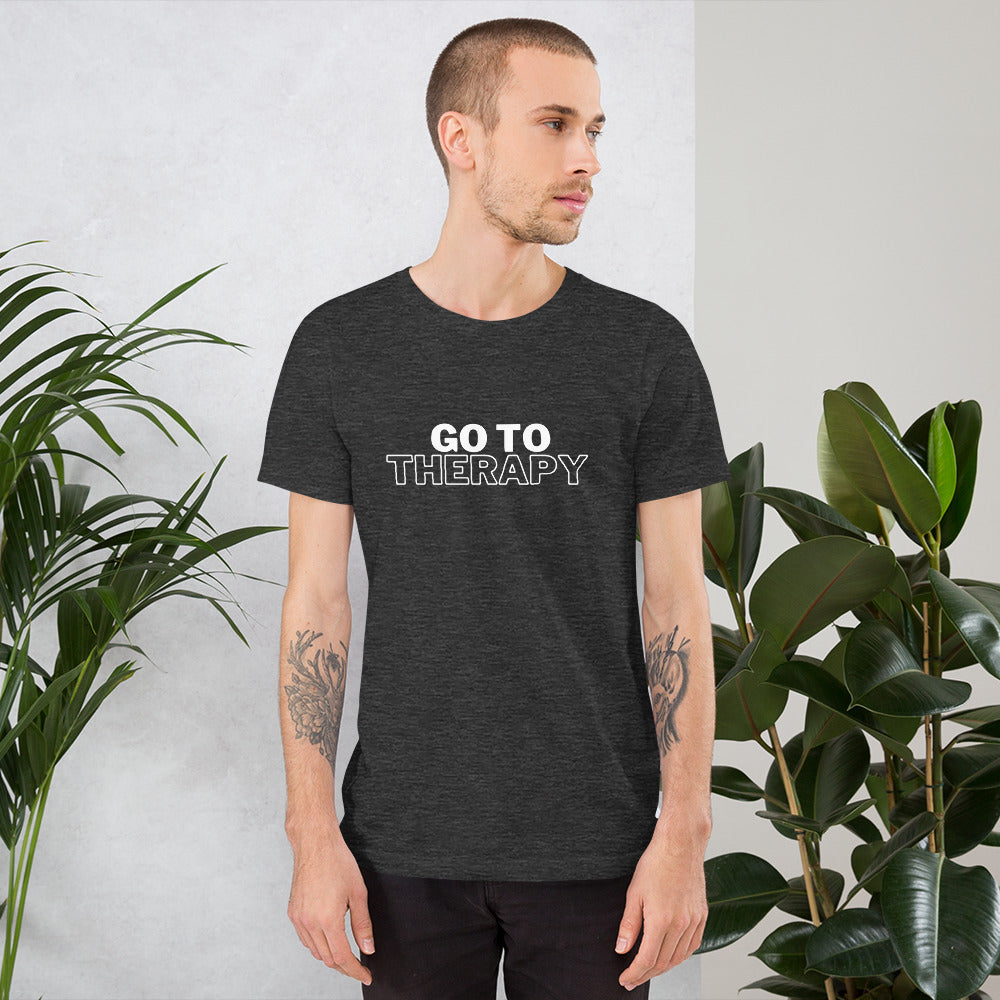 GO TO THERAPY -  crew neck  t-shirt