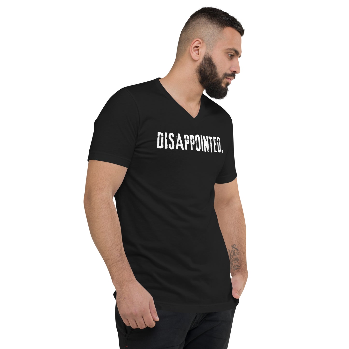 Disappointed - Short Sleeve V-Neck T-Shirt